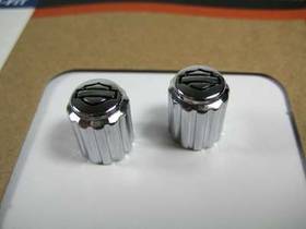 Harley-Davidson Chrome-Messing Ventilkappen mit Bar and Shield Logo