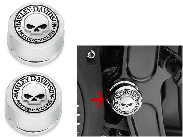 2x Front Axle Nut Cover Caps For Harley Davidson – Black Universal Fit