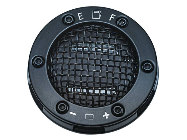 VeVaad Tankdeckel Mit Uhr Für Harley - Aluminium Deckel Schwarz/Chrom Ab 1996