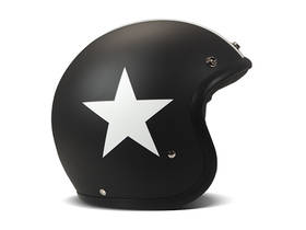 DMD Vintage Jet Helm mit ECE Star Black